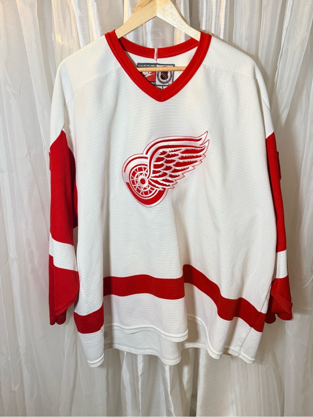 Nike White Detroit Red Wings Hockey Jersey Johan Franzen ("The Mule")